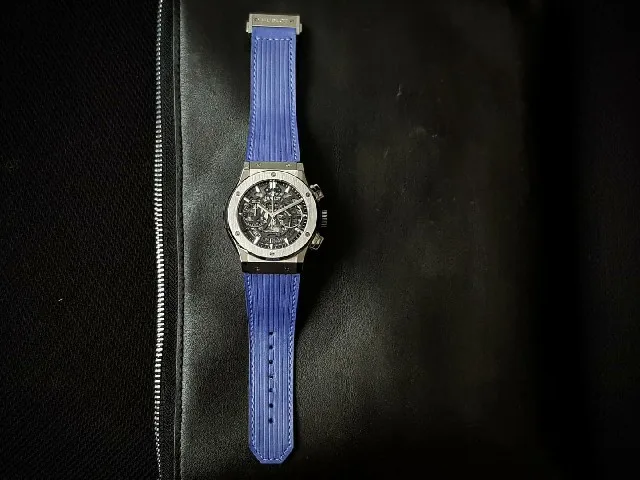 Flight Eagle Violet Strap on Hublot Classic Fusion by Gunny Straps