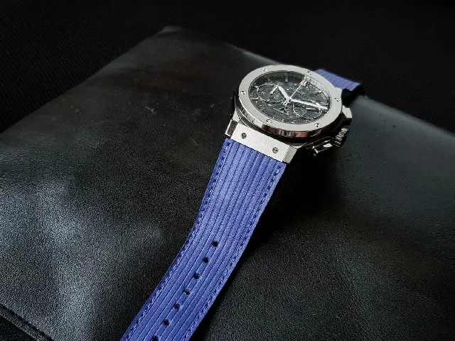 Flight Eagle Violet Strap on Hublot Classic Fusion by Gunny Straps