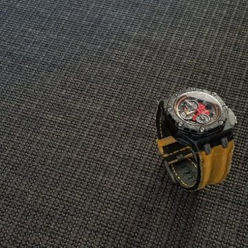 Yellow Double Muscular Canvas Strap For Audemars Piguet Royal Oak Offshore Grand Prix by Gunny Straps