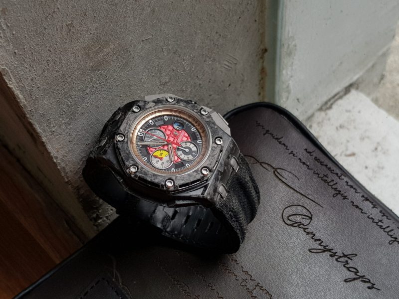 Black Double Muscular Canvas strap for Audemars Piguet Royal Oak Offshore Grand Prix by Gunny Straps