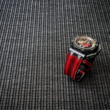 Red Double Muscular Canvas Strap For Audemars Piguet Royal Oak Offshore Grand Prix by Gunny Straps