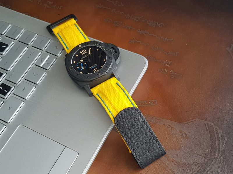 Canvas Yellow Hook & Loop Strap with Extreme Padded Style by Gunny Straps