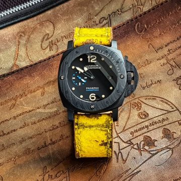 Panerai Leather Strap - Yellow Coral