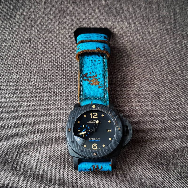 Blue Coral Strap for Panerai Luminor by Gunny Straps