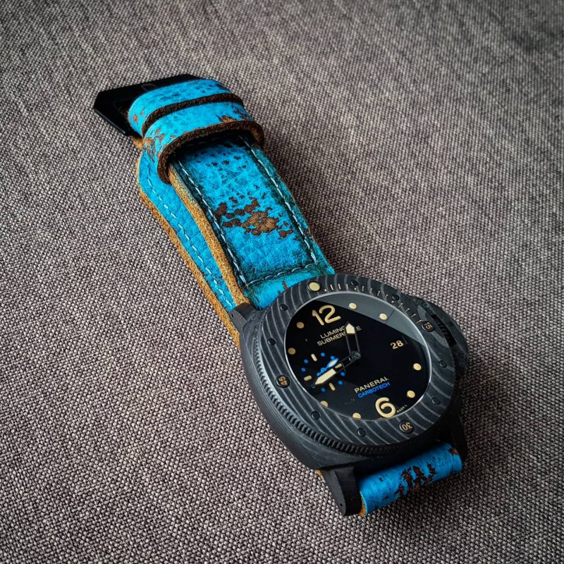 Blue Coral Strap for Panerai Luminor by Gunny Straps