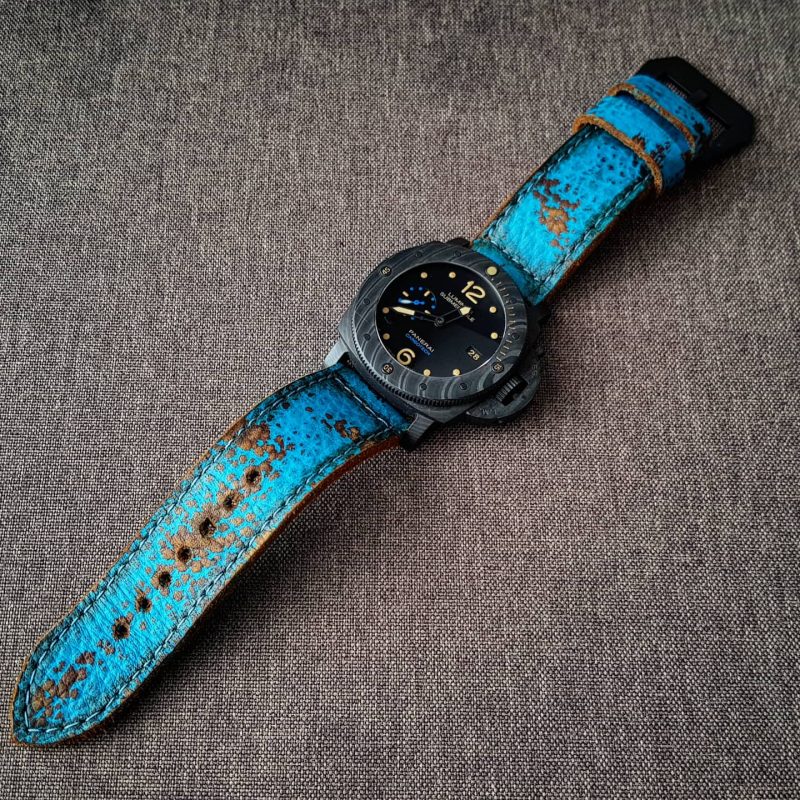 Blue Coral Strap for Panerai Luminor by Gunny Straps