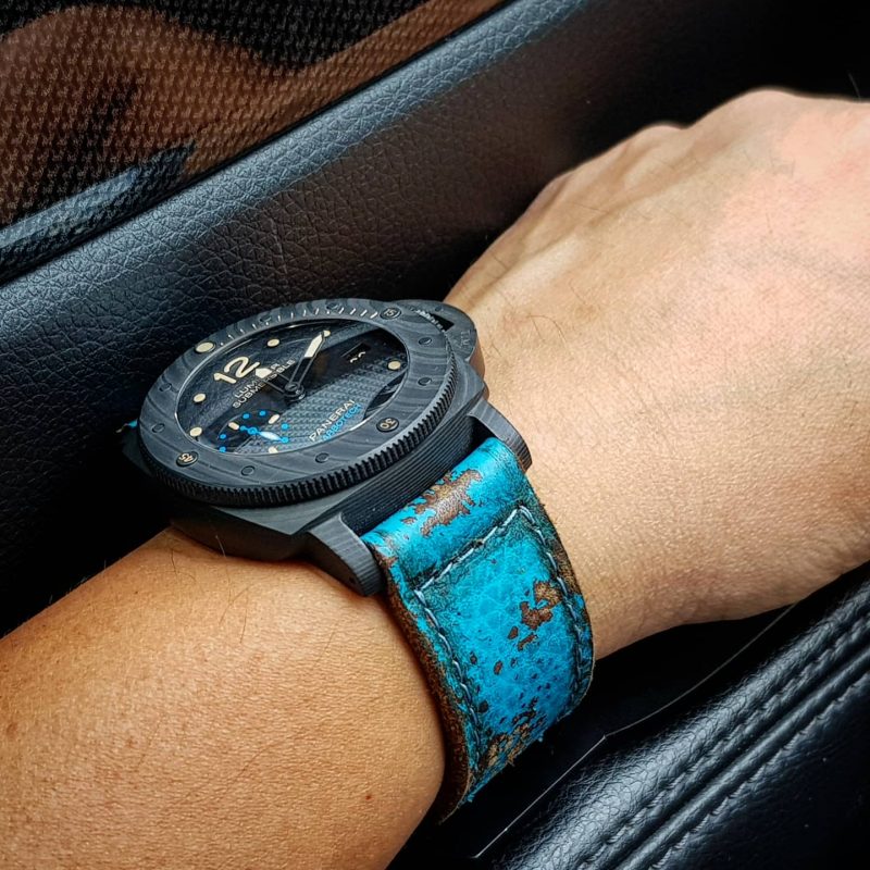 Blue Coral Strap for Panerai Luminor by Gunny Straps