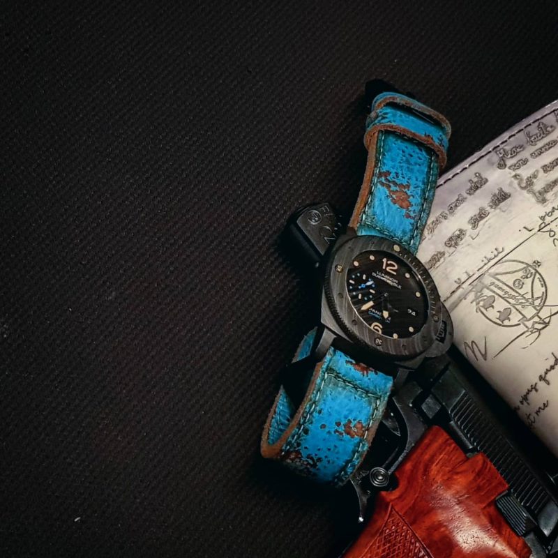 Blue Coral Strap for Panerai Luminor by Gunny Straps