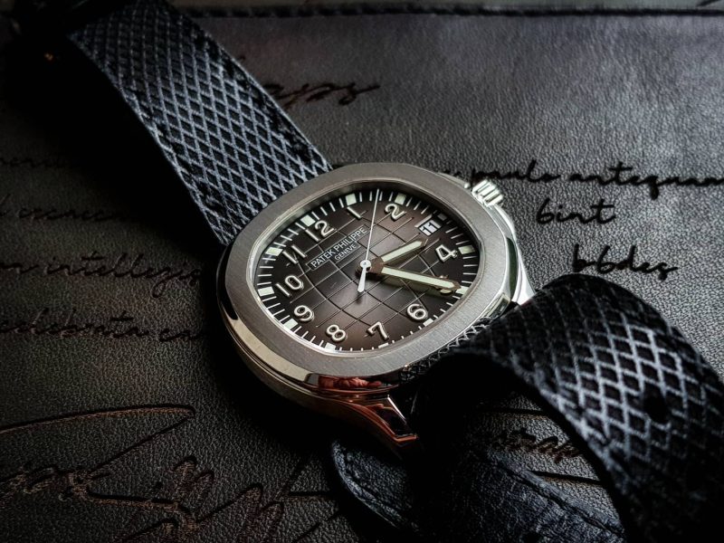 Black Stupa Leather Strap For Patek Philippe by Gunny Straps