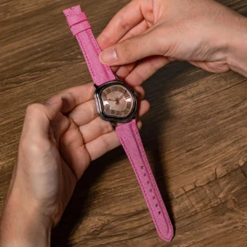 Pink-Kevlar-Strap-on-Grandeur-Strange-made-by-Gunny-Straps