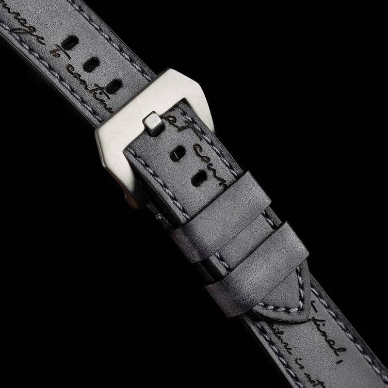 Grey Patina Scritto Strap by Gunny Straps