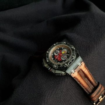 Copper Double Muscular Leather Strap For Audemars Piguet Royal Oak Offshore Grand Prix by Gunny Straps