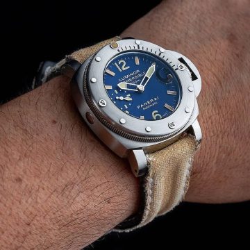 Double Muscular Sand Canvas Strap for Panerai Luminor Submersible by Gunny Straps