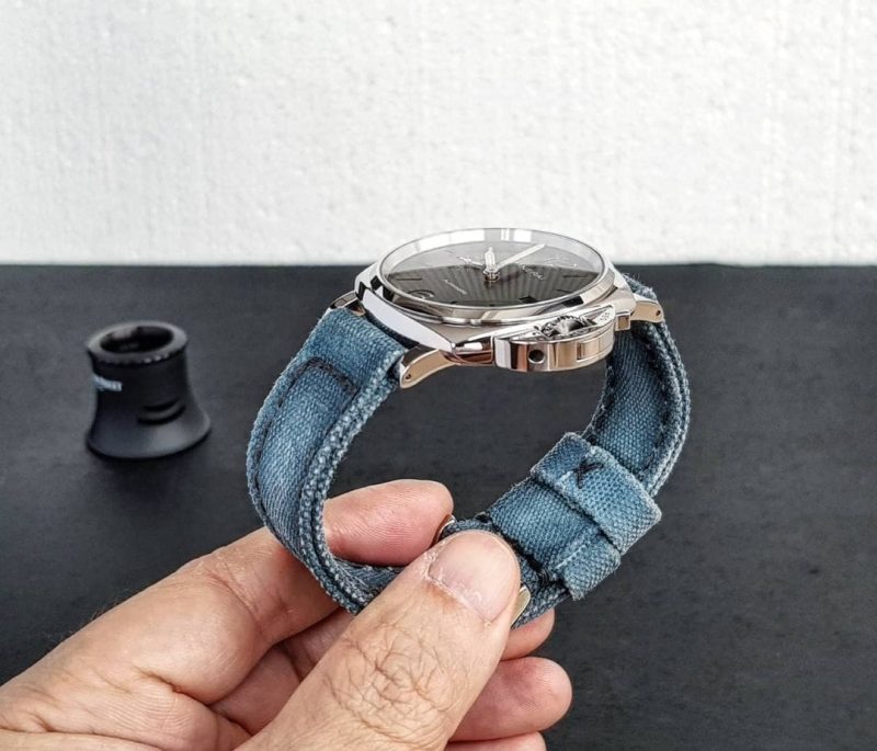 Canvas Airforce Blue Strap for Panerai Luminor by Gunny Straps