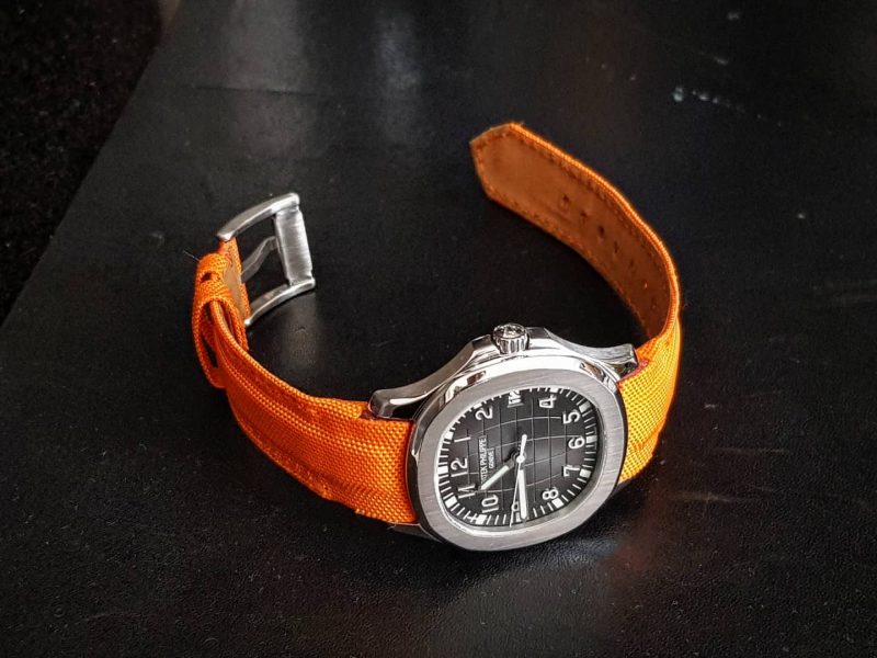 Orange Kevlar Canvas Strap For Patek Philippe by Gunny Straps