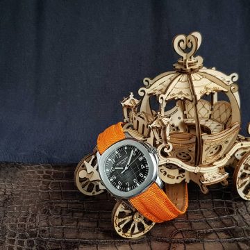 Orange Kevlar Canvas Strap For Patek Philippe by Gunny Straps