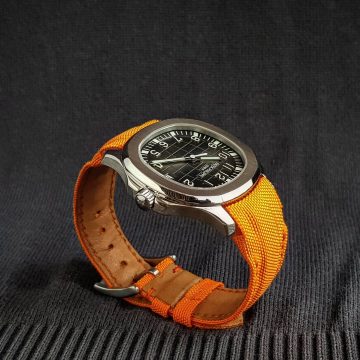Orange Kevlar Canvas Strap For Patek Philippe by Gunny Straps