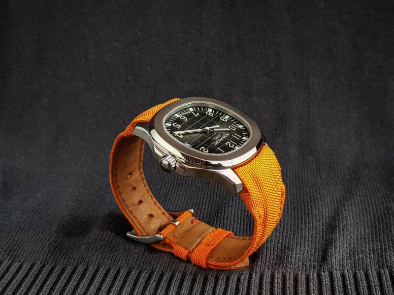 Orange Kevlar Canvas Strap For Patek Philippe by Gunny Straps