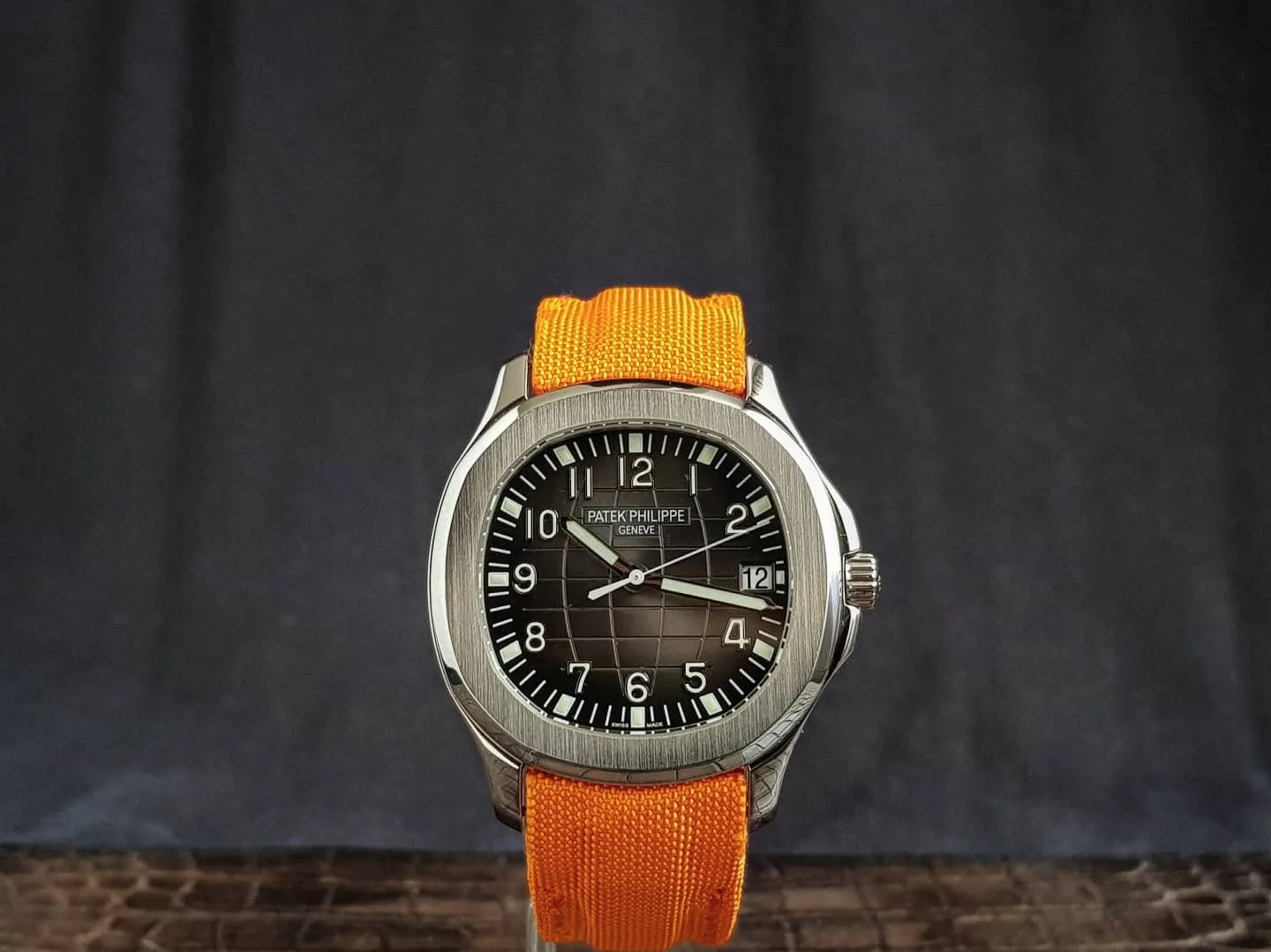 Orange Kevlar Canvas Strap For Patek Philippe by Gunny Straps