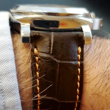 Dark Brown Croco Strap on Panerai