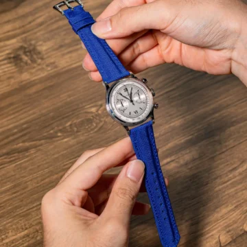 Ultramarine-kevlar-strap-on-Furlan-Marri-Watch-made-by-Gunny-Straps
