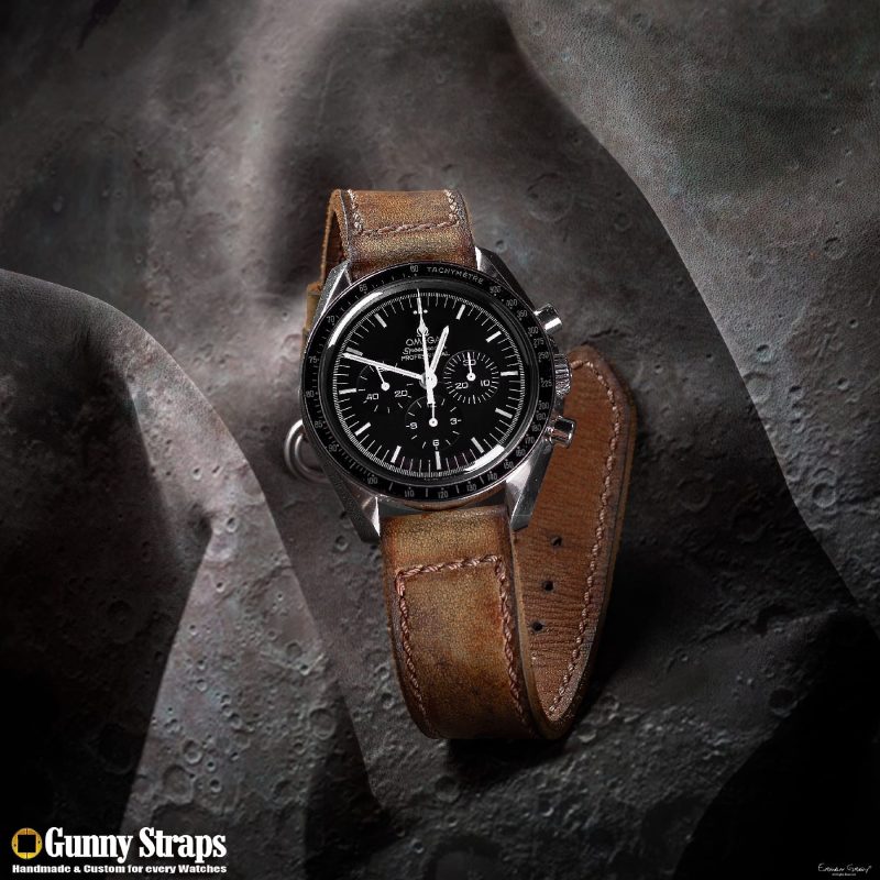 Mission Possible 1 Leather Strap For Omega Speedmaster by Gunny Straps