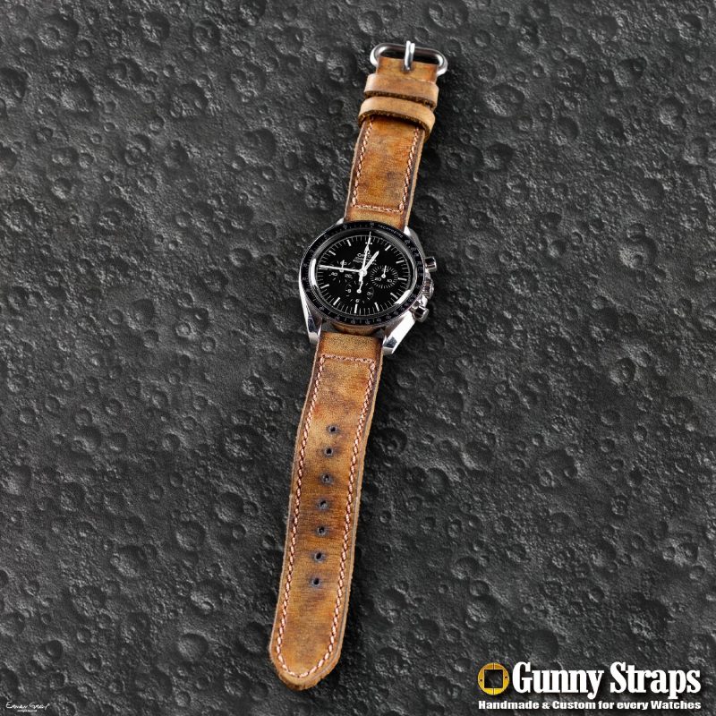 Mission Possible 1 Leather Strap For Omega Speedmaster by Gunny Straps