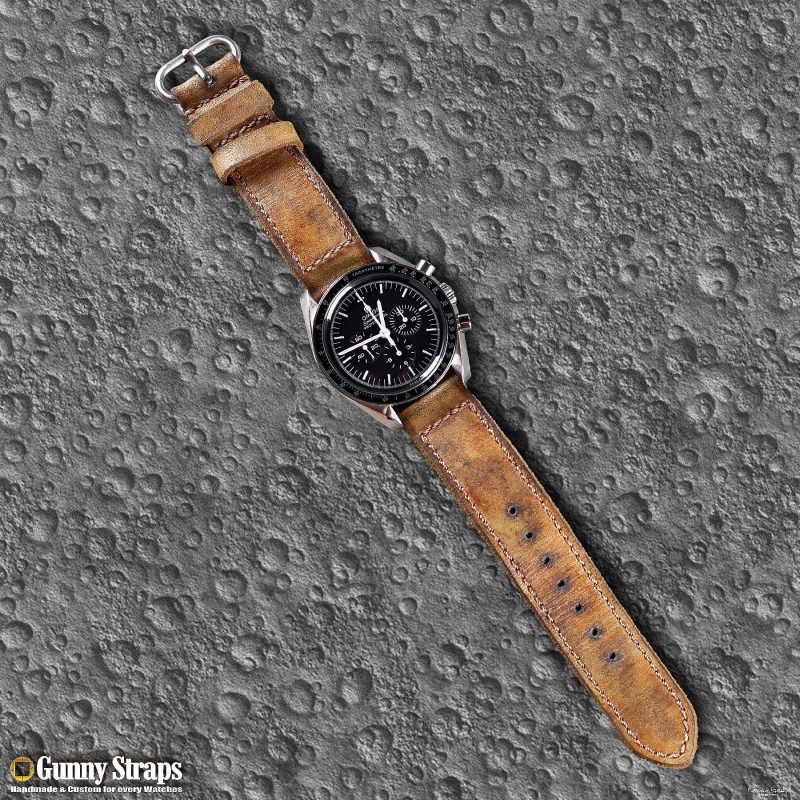 Mission Possible 1 Leather Strap For Omega Speedmaster by Gunny Straps