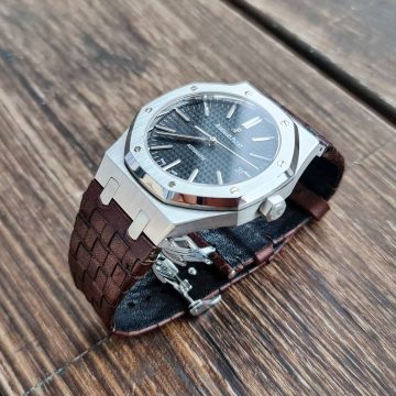 Audemars Piguet Straps - Weaved 360 Dark Brown by Gunny Straps