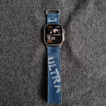 Blue Jeans Ultra Canvas Strap with Hook & Loop on iWatch by Gunny Straps
