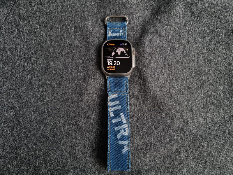 Ultra Canvas Blue Jeans Hook & Loop Strap for Apple Watch by Gunny Straps