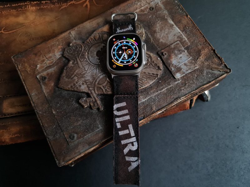 Ultra Canvas Dark Brown Hook & Loop Strap for Apple Watch by Gunny Straps