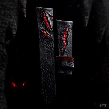 Godzilla Red - Leather Watch Strap