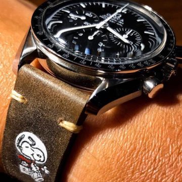 Minimalist Snoopy Leather Strap For Omega Speedmaster Snoopy by Gunny Straps