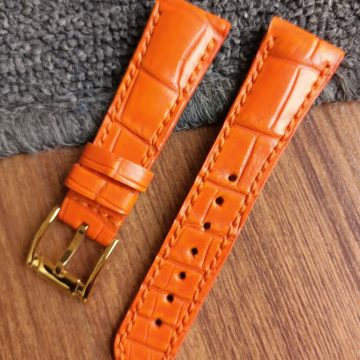 Orange Croco Strap by Gunny Straps
