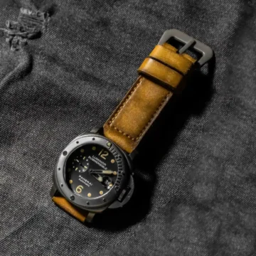 Mission-Impossible-Mustard-on-Panerai-PAM-106-made-by-Gunny-Straps
