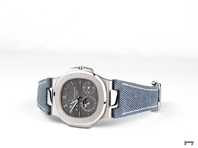 Opaline Blue Denim Strap For Patek Philippe by Gunny Straps