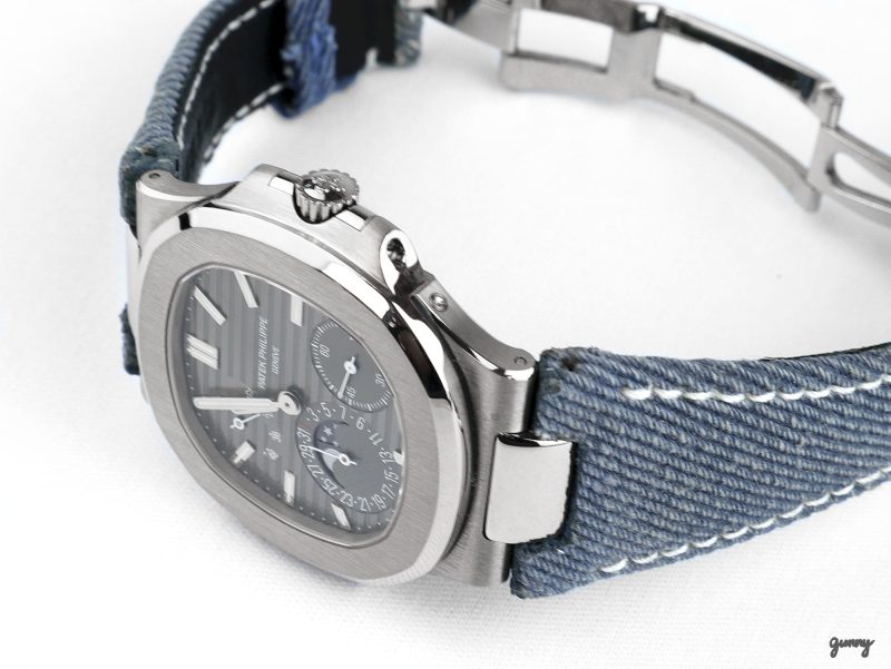 Opaline Blue Denim Strap For Patek Philippe by Gunny Straps