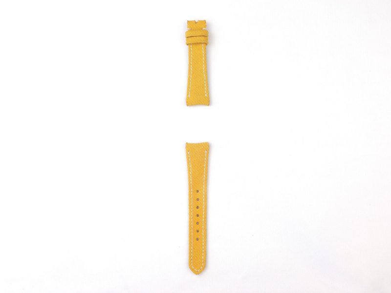 Yellow Denim Watch Strap by Gunny Straps