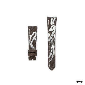 Dark Brown Calli Denim Watch Strap by Gunny Strap