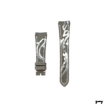 Grey Calli Denim Watch Strap by Gunny Strap
