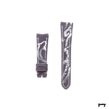 Purple Calli Denim Watch Strap by Gunny Strap