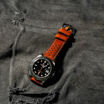 Dakkar Strap on Rolex Explorer II by Gunny Straps