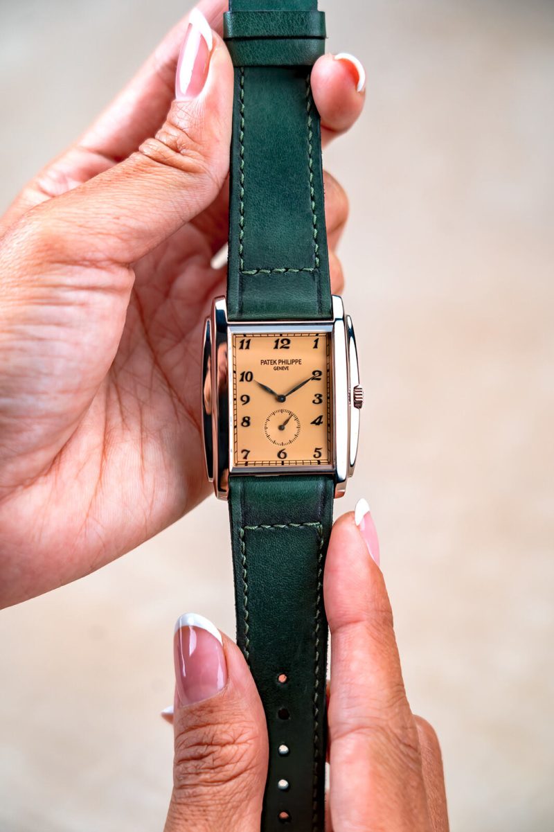 Little Caitlin 7 Strap on Patek Philippe by Gunny Straps