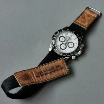 Nasa-Dawn-Single-Pass-Strap-on-Rolex-Daytona-Ceramic-Panda-made-by-Gunny-Straps