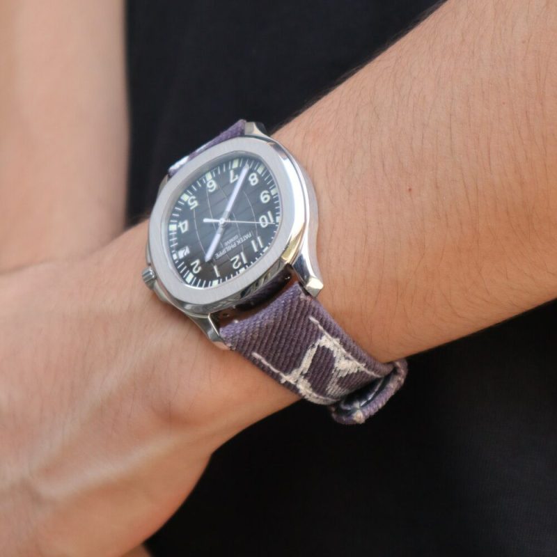 Purple Calli Denim Strap For Patek Philippe by Gunny Straps