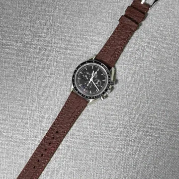 Kevlar Dark Brown Strap on Omega Speedmaster by Gunny Straps 2