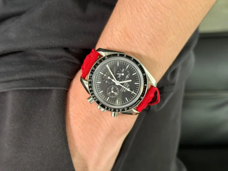 Kevlar Red Strap for Omega Speedmaster by Gunny Straps