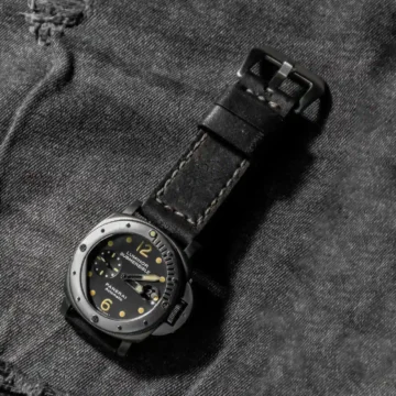 Panerai Leather Strap - Brutal Black