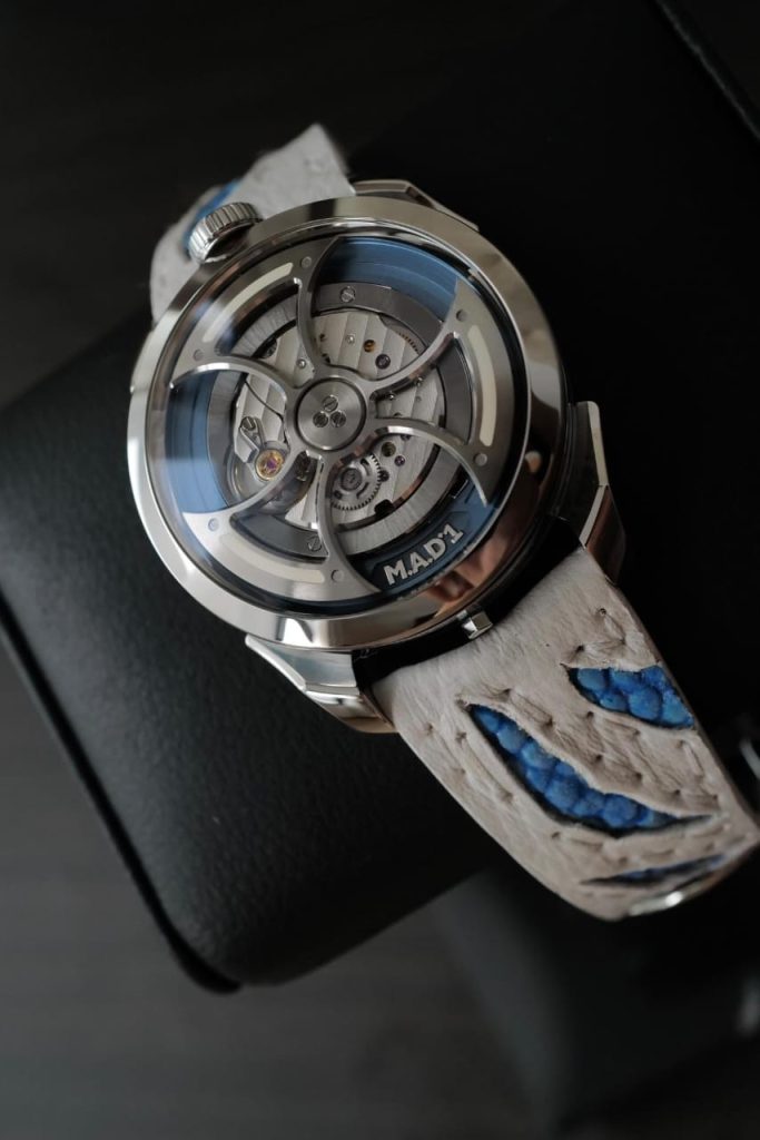 Godzilla Shimo Strap on M.A.D. 1s watch by Gunny Straps